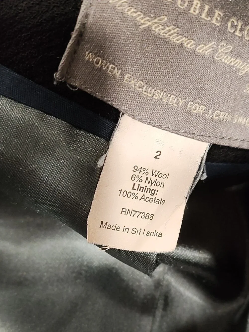 J. Crew tailored pea